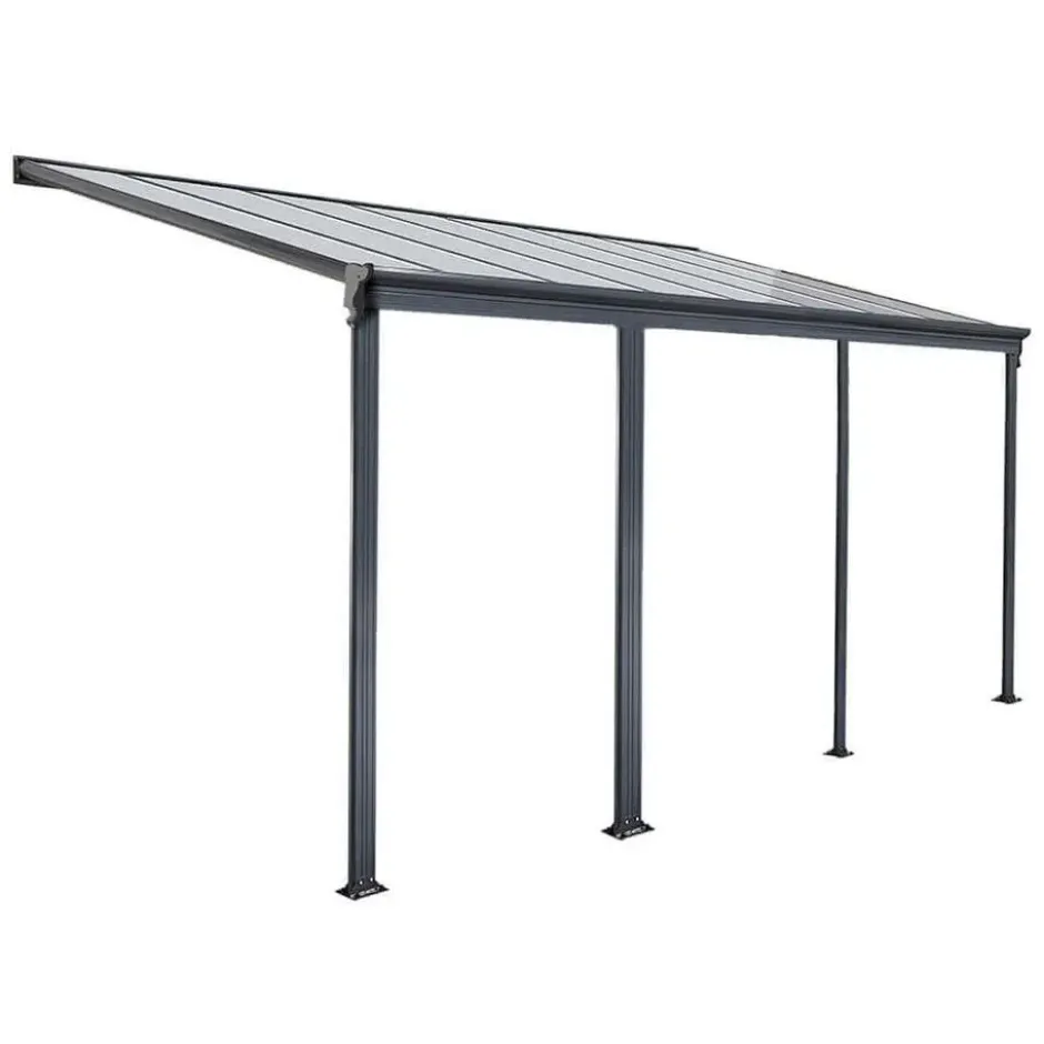 HOME DELUXE Terrasoverkapping SOLIS Grijs 618 / 625 x 303 / 300 x 278 / 226 cm
