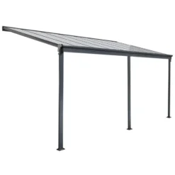 HOME DELUXE Terrasoverkapping SOLIS Grijs 435 / 442 x 300 / 303 x 278 / 226 cm