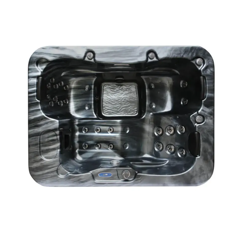 HOME DELUXE Whirlpool buiten ZWART MARBLE Puur