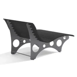 HOME DELUXE WPC golfligstoel NIRA antraciet - 148 cm