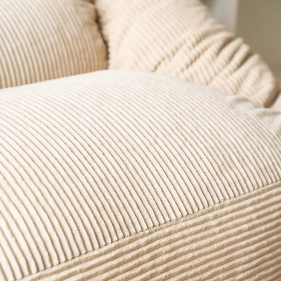 HOME DELUXE zitzak COSY beige inclusief krukje
