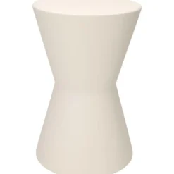 Home & Styling Bijzettafeltje - wit - D29x H45 cm - Zink