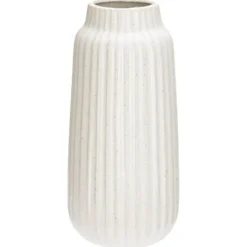 Home & Styling bloemenvaas Delphi - wit - keramiek - 13 x 29 cm