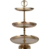 Home & Styling Etagere 3-laags - goud - RVS - H50 cm