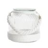 Home & Styling Kaarsen houder - windlicht - wit - 18 cm