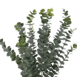 Home & Styling Kunstplant Eucalyptus - met Rieten Mand - 50 cm