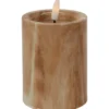 Home & Styling LED kaars - marmer bruin -D7,5 x H10 cm
