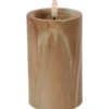 Home & Styling LED kaars - marmer bruin -D7,5 x H12,5 cm
