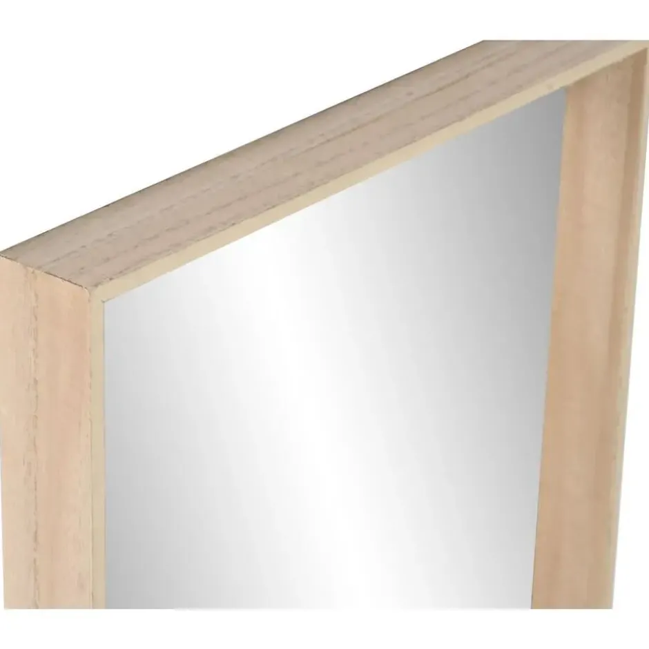 Home & Styling Spiegel met plank - rechthoek - MDF - bruin - 60cm