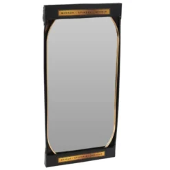 Home & Styling Wandspiegel - ovaal - metaal - bronsgoud - 50x25cm
