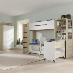 Hoogslaper FUJI sonoma eik / mat wit
