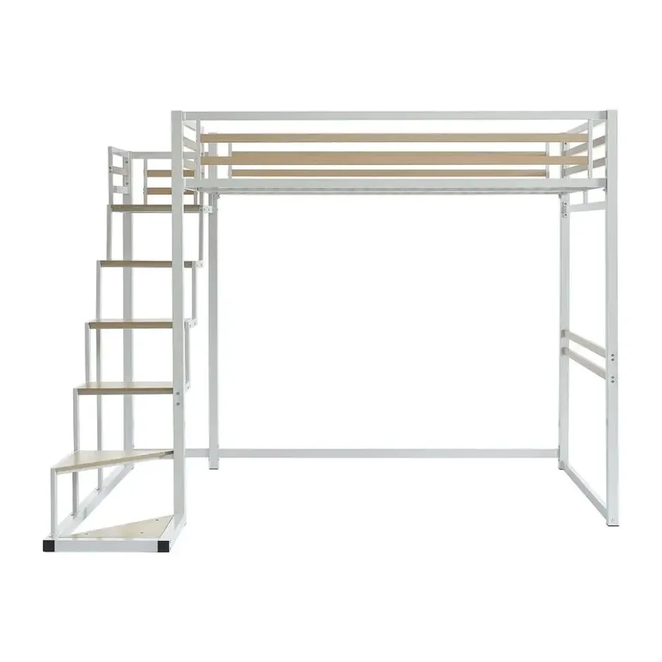 Hoogslaper JOGUI - 2 plaatsen - Wit Metaal