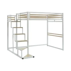 Hoogslaper JOGUI - 2 plaatsen - Wit Metaal