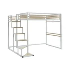 Hoogslaper JOGUI - 2 plaatsen - Wit Metaal