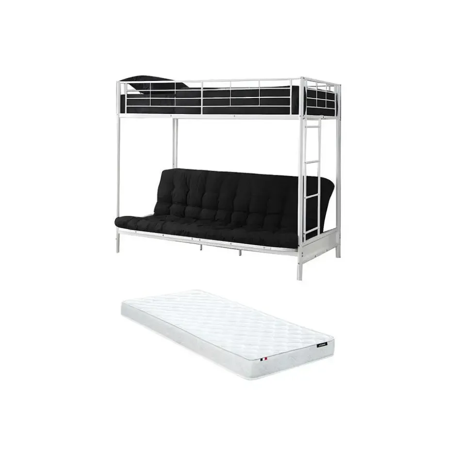 Hoogslaper MODULO - 1 plaats - Wit Metaal