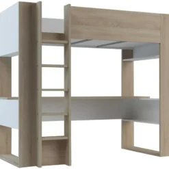 Hoogslaper NOAH - 1 plaats - Natuurlijk licht Wit Hout paneel