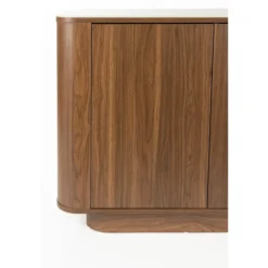 Housecraft Almira Dressoir Hoog 180 cm Hout/ Marmerlook Walnootkleur - Bruin