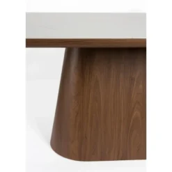 Housecraft Almira Eettafel Ovaal 200 cm Hout Wit/ Bruin donker