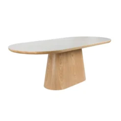 Housecraft Almira Eettafel Ovaal 180 cm Hout Wit/ Bruin