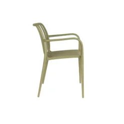 Housecraft Amae Tuinstoel Armleuning Kunststof Groen - Set van 4