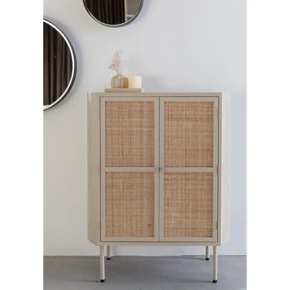 Housecraft Amaya Kast Laag 2 deurs Rotan - Beige
