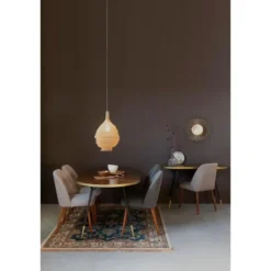 Housecraft Denise Consoletafel/ Wandtafel 121x41 cm Hout Bruin/ Goud