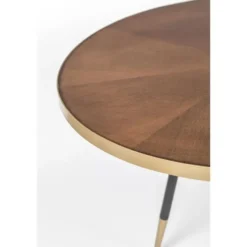 Housecraft Denise Eettafel Ovaal 200x90 cm Hout Bruin/ Goud