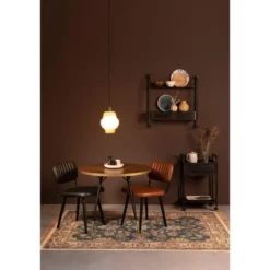Housecraft Denise Eettafel Rond 91 cm Hout Bruin/ Goud