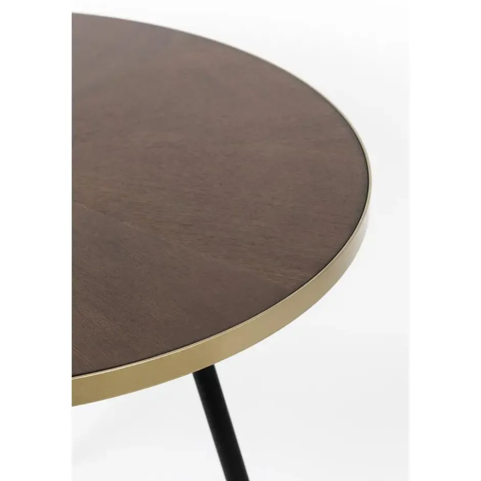 Housecraft Denise Eettafel Rond 91 cm Hout Bruin/ Goud