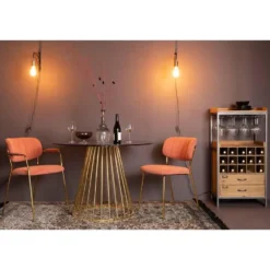 Housecraft Edgar Wijnkast/ Drankkast/ Barkast Hout Bruin