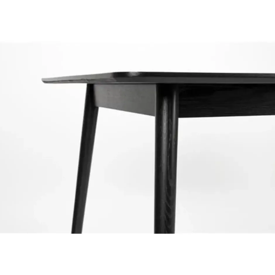 Housecraft Fabio Eettafel Visgraat Hout 160x80 cm Zwart