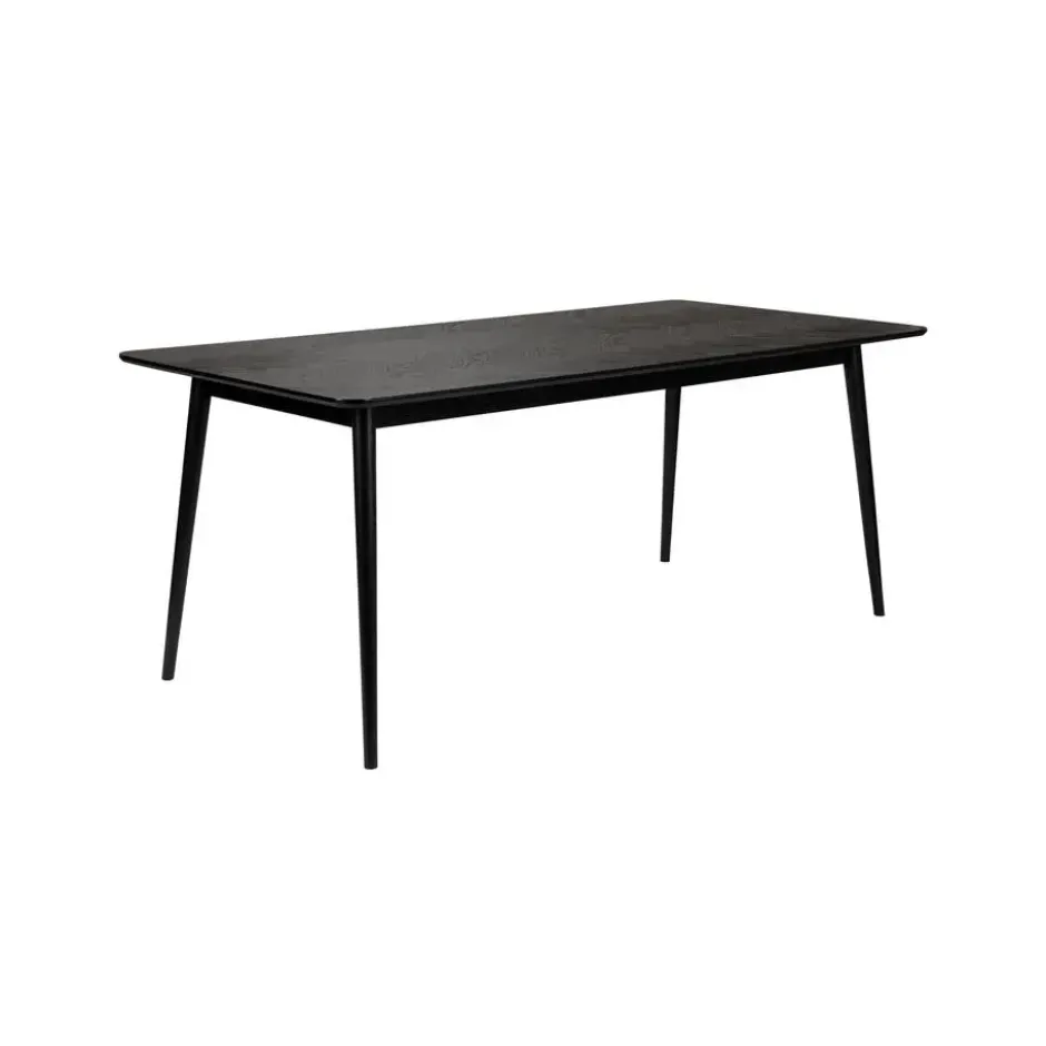Housecraft Fabio Eettafel Visgraat Hout 160x80 cm Zwart