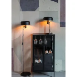 Housecraft Landon Vloerlamp/ Staande Leeslamp Zwart