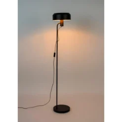 Housecraft Landon Vloerlamp/ Staande Leeslamp Zwart