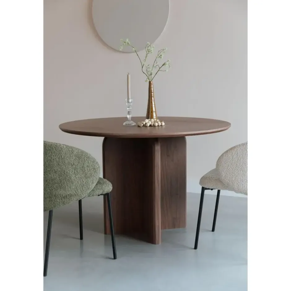 Housecraft Laurent Eettafel 120 cm Rond Hout Bruin