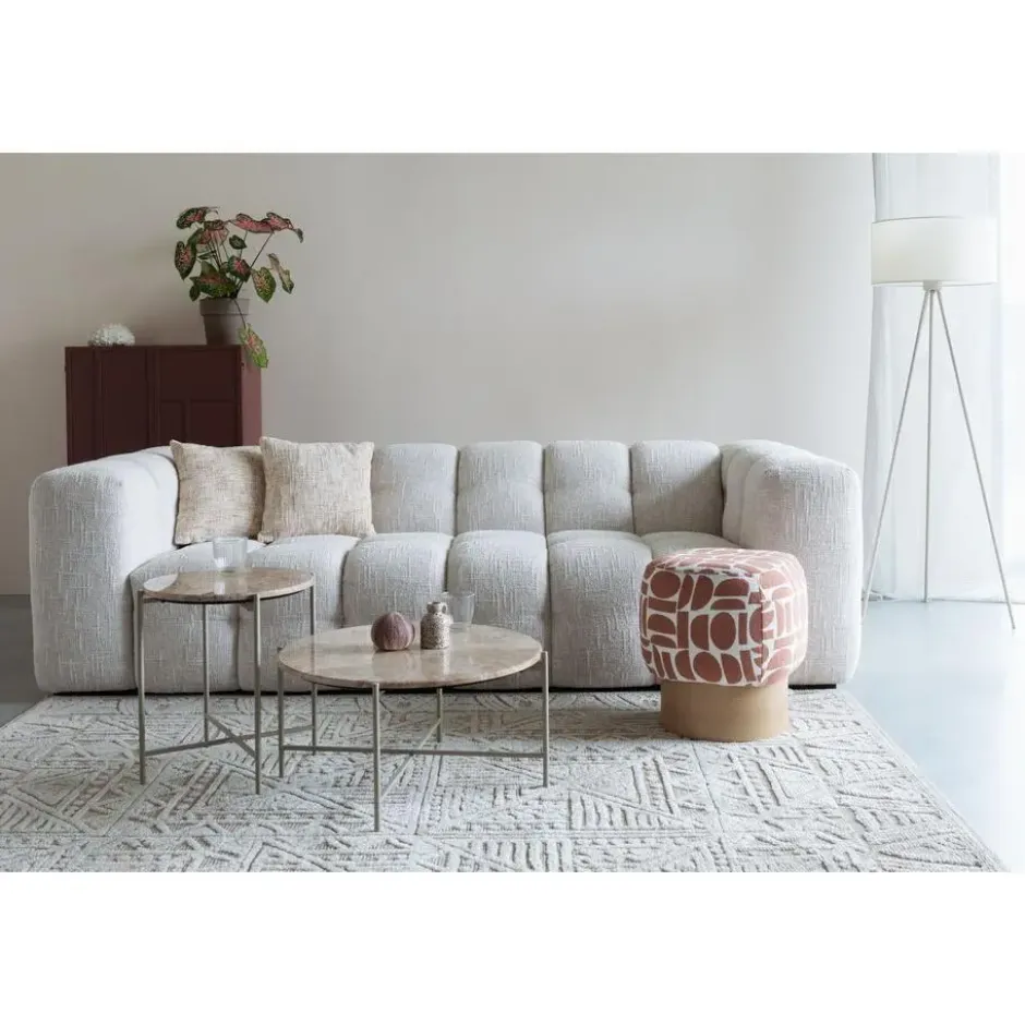 Housecraft Living Cyril Poef/ Krukje Vierkant Terra Rood