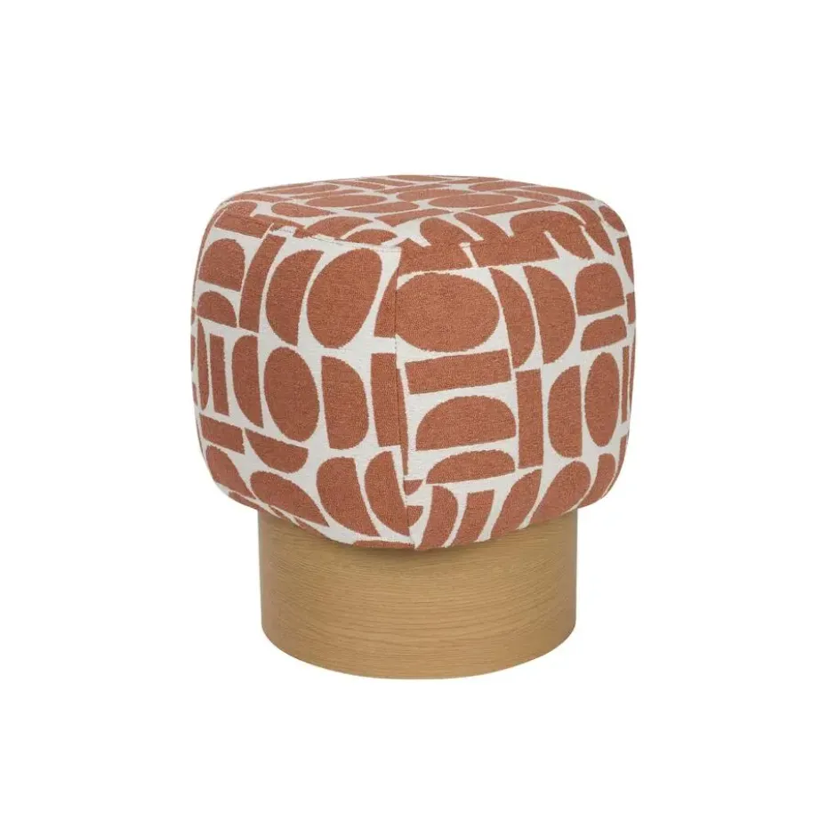 Housecraft Living Cyril Poef/ Krukje Vierkant Terra Rood