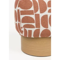 Housecraft Living Cyril Poef/ Krukje Vierkant Terra Rood