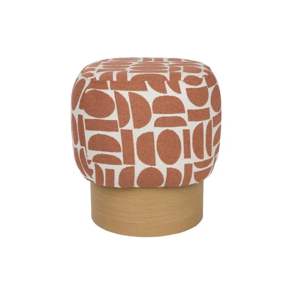 Housecraft Living Cyril Poef/ Krukje Vierkant Terra Rood