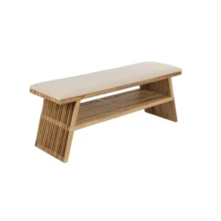 Housecraft Living Djia Bankje Teak Hout - Bruin