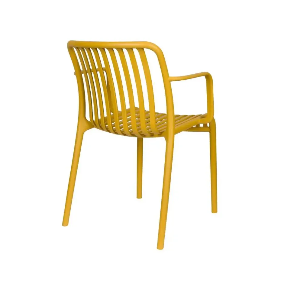 Housecraft Living Mante Tuinstoelen Geel - Set van 4