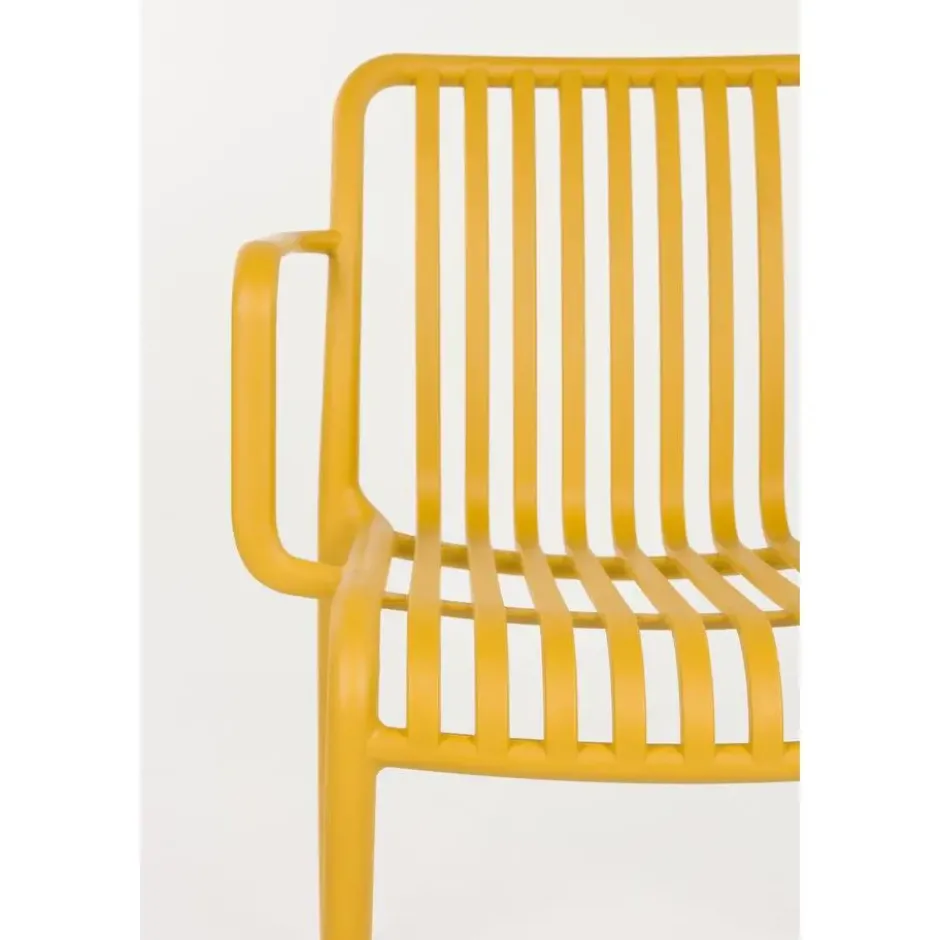 Housecraft Living Mante Tuinstoelen Geel - Set van 4