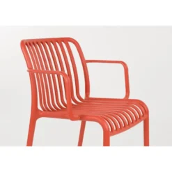 Housecraft Living Mante Tuinstoelen Terra/ Rood - Set van 4