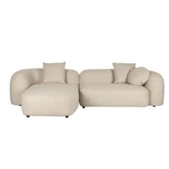 Housecraft Living Perry 3-Zitsbank Chaise Longue Links Beige