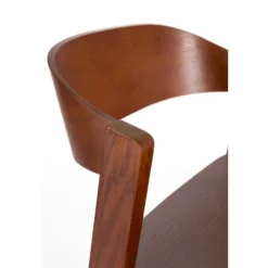 Housecraft Living Wooz Barkruk rugleuning 65 cm Eikenhout Walnoot Bruin