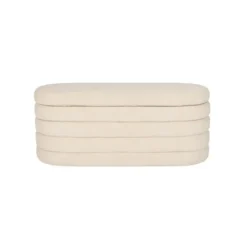 Housecraft Living Zuma bankje Bouclé Wit/ Beige