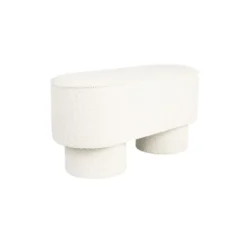Housecraft Marcos Bankje Bouclé Wit