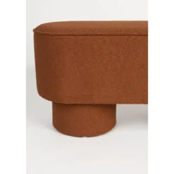 Housecraft Marcos Bankje Bouclé Rood/ Bruin