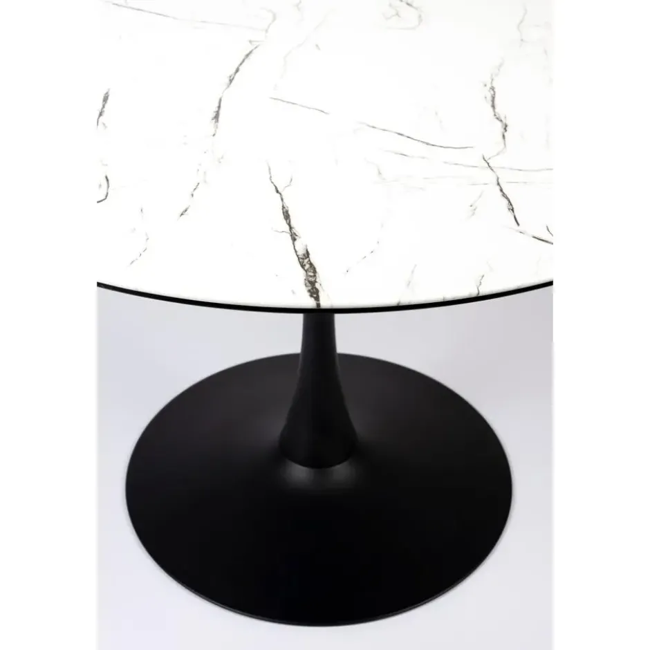 Housecraft Maru Eettafel Rond 110 cm Marmerlook Wit