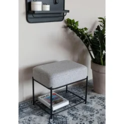 Housecraft Milou Kruk/ Poef Rechthoekig - Grijs